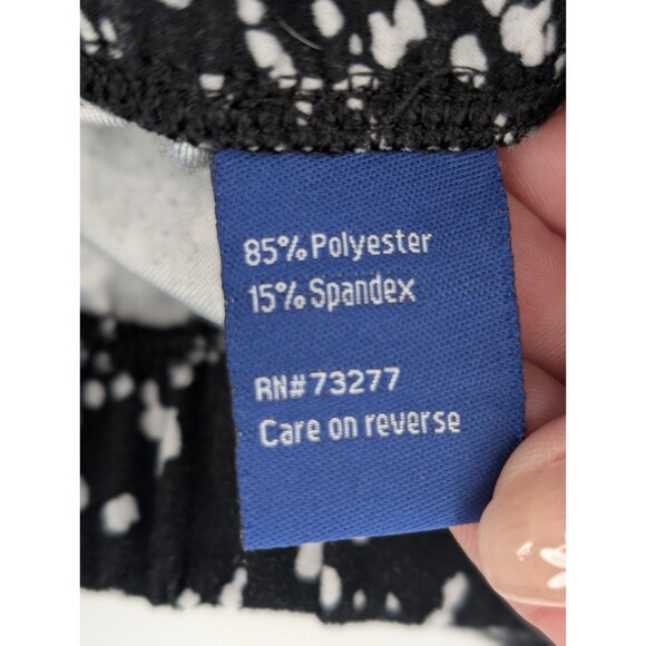 Black White Snakeskin Floral Polka Dot Casual  Leggings Bundle of 3 Size Large - Picture 7 of 8